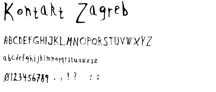 Kontakt Zagreb font
